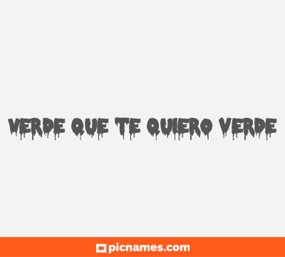 Verde que te quiero verde